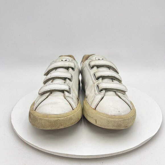 Veja Recife V Lock Women Size 10 White Stitch V Logo Leather Comfort Shoes - Picture 2 of 14